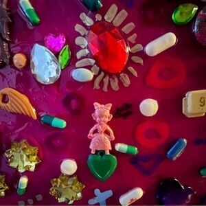 Original Artwork. “I SPY”, mixed media, 24” x 24” x 2”.